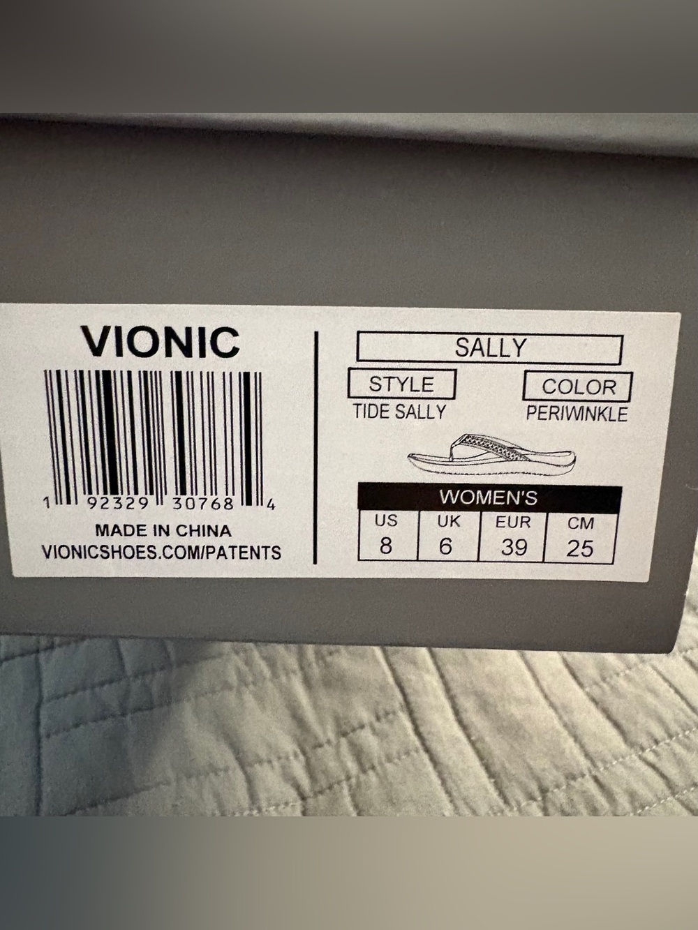 Vionic Tide Sally Leather Blue Flip Flop Sandals Shoes Women US 8 Orthotic New - Picture 10 of 13